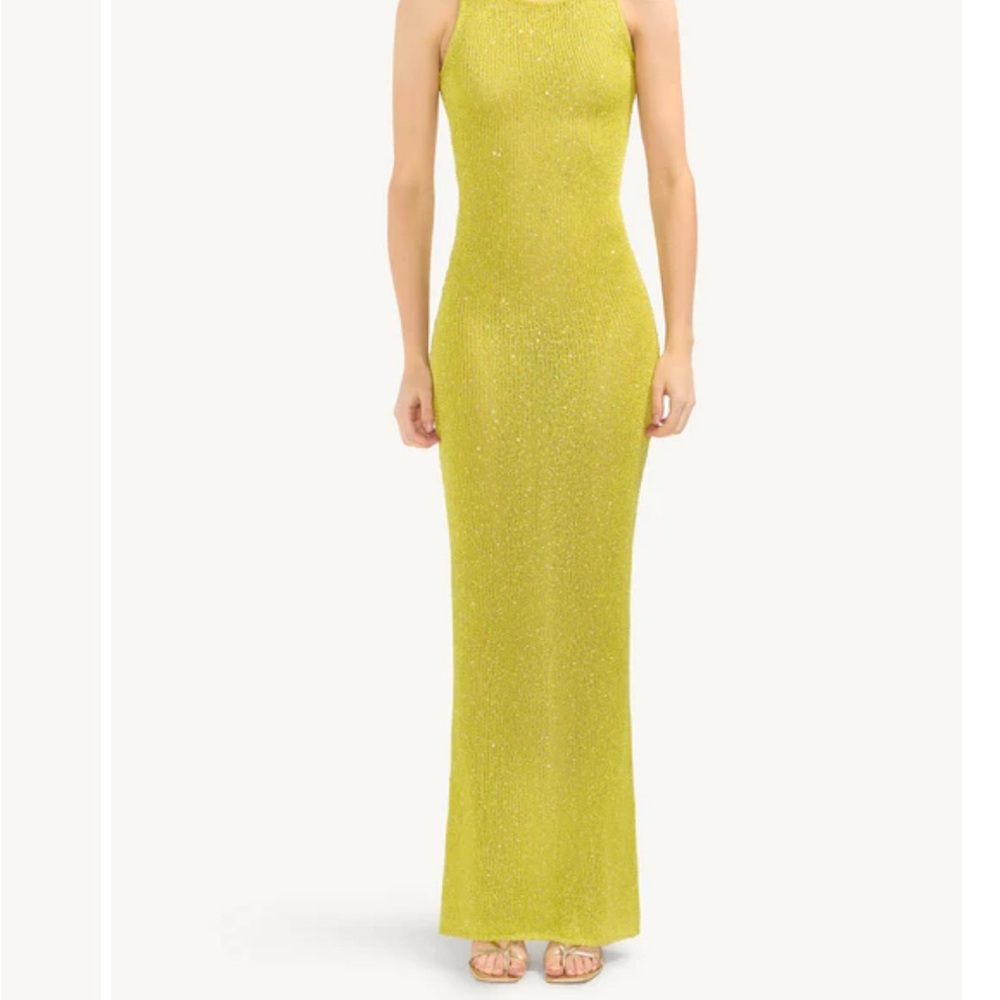 Chic Sleeveless Yellow Maxi Dress